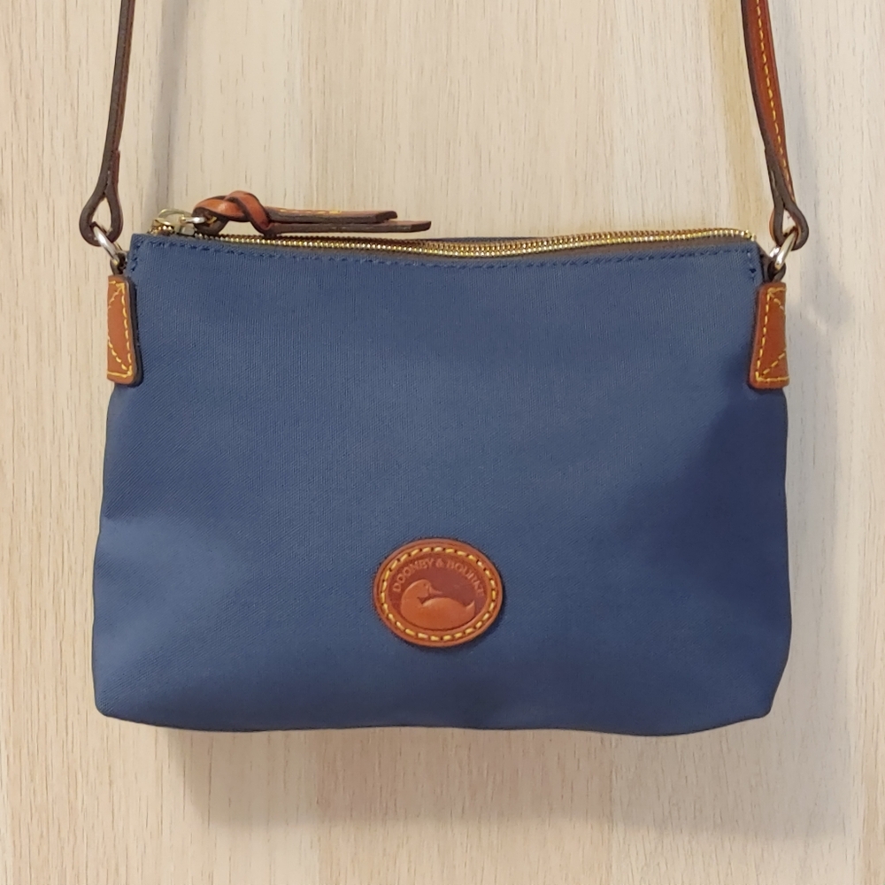 Dooney & Bourke Crossbody Pouchette Purse Navy Blue Nylon